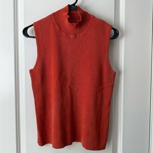 Chico's Orange Silk Blend Top